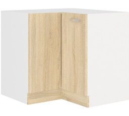 Dolní rohová skřínka SARA - 89x89 DN 1F BB, Bílá / Dub Sonoma