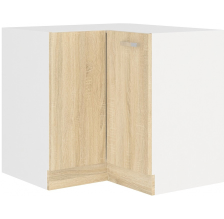 Dolní rohová skřínka SARA - 89x89 DN 1F BB, Bílá / Dub Sonoma Dolní rohová skřínka SARA - 89x89 DN 1F BB, Bílá / Dub Sonoma