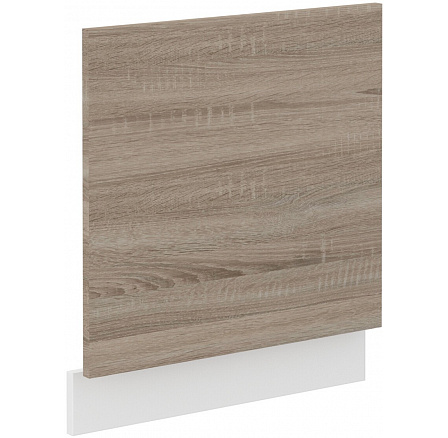 Dvířka na myčku s panelem DAVIS - ZM 570x596, Bílá/Dub Sonoma Trufla