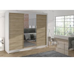 Skříň Debora I 200 - bílá/dub sonoma