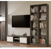 Tv komoda Malvína 120, antracit/bílá