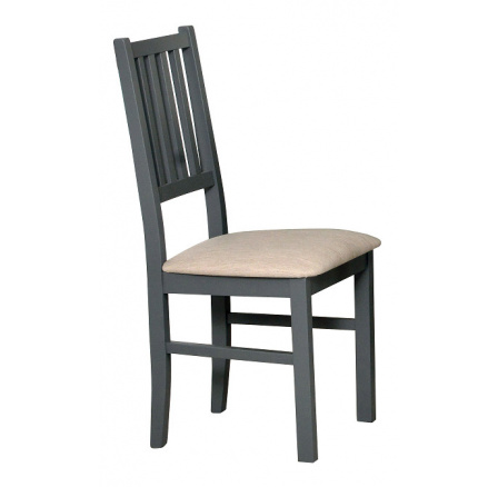 NIEL 7  (NILO 7 )-jídelní židle - dřevo Grafit / látka č.4 bílá káva- kolekce "DRE" (K150-Z)