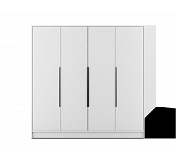 Palladio 200 Skříň s Otevíracími Dveřmi Bílá+Bílá