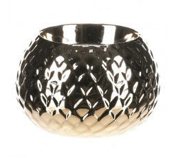 Svícen na čajovou svíčku - porcelán, barva zlatá