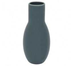 Váza keramická - zúžené hrdlo, modro-šedá