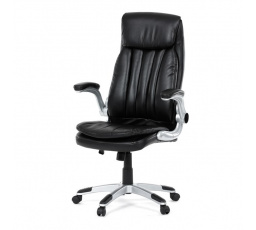 Kancelářské křeslo, houpací mechanismus, černá ekokůže, KA-F1218 BK