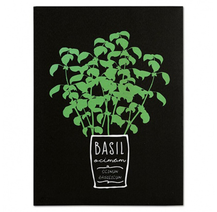 Obraz plátěný - MDF deska, vzor bazalky Obraz plátěný - MDF deska, vzor bazalky