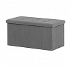 Taburet s úložným prostorem, šedá, manšestrová látka, TAB-472 GREY6