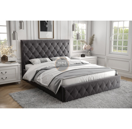 Postel ROMA - 200x200, Dřevěná, šedá Postel ROMA - 200x200, Dřevěná, šedá