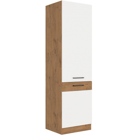 Kuchyňská skříň VEGAS - 60 DK-210 2F, Dub Lancelot / Bílý lesk