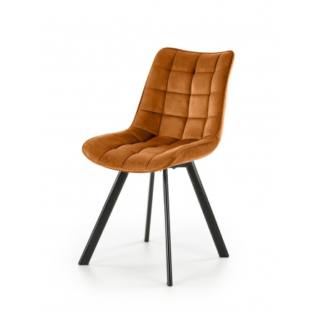 Jídelní židle K332 VELVET, Skořicová/ Bluvel 4215/Černá