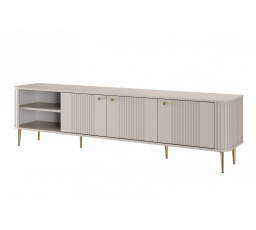 TV skříňka Vesper 3D 187 cm - kašmír / zlaté nohy