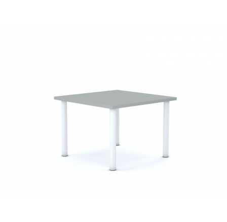 Školní lavice CLASSIC Čtverec 750x750, bílý rám/šedá deska velikost 4