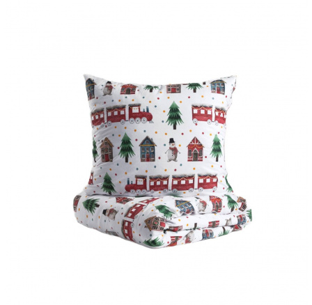 Povlečení STARLING bavlněné s vánočním vzorem 140x200 + 1*70x80 cm 700118