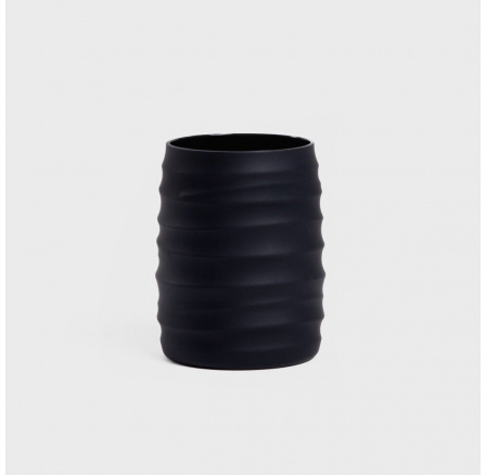 Koupelnový hrnek TORUS embosovaný černý 8.2x8.2x11 cm 733703