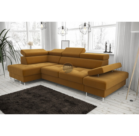 Rohová sedací souprava GALAXY MINI 170x280 - žlutá, levá Rohová sedací souprava GALAXY MINI 170x280 - žlutá, levá