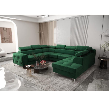 Rohová sedací souprava ORION MAX I s funkcí spaní 225X350X255 cm - zelená , levá Rohová sedací souprava ORION MAX I s funkcí spaní 225X350X255 cm - zelená , levá