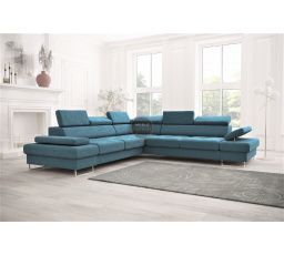 Rohová sedací souprava GALAXY MAX 280×280 - tyrkysová, pravá