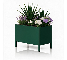 Kryt na květináč kovový velký lahvově zelený: DAISY 500 x 400 x 300 mm