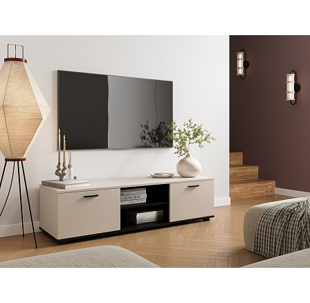 TV komoda SOHO 140, kašmír / černá TV komoda SOHO 140, kašmír / černá