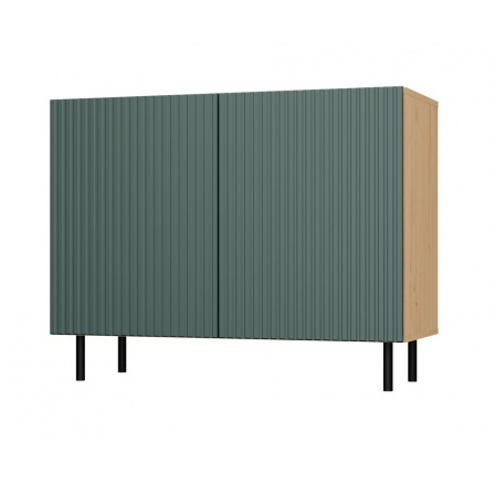 Komoda KASRIS 2D-L, Dub artisan/Zelená Komoda KASRIS 2D-L, Dub artisan/Zelená