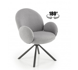Jídelní otočná židle K498, Šedá/Černá