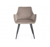 Jídelní židle APPLE VELVET, Tmavě béžový Bluvel 40/Černá