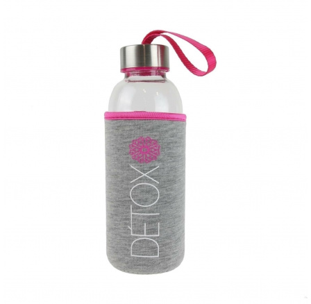 Láhev s neoprenovým obalem 400ml růžová