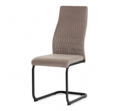 Jídelní židle, hnědá, sametová látka, DCL-X7018 CAP2