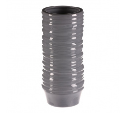 Váza keramická - glazovaná, šedá