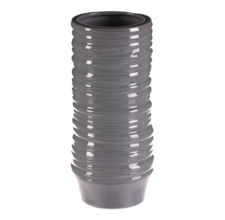 Váza keramická - glazovaná, šedá