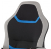 Herní židle, houpací mechanismus, černá látka, KA-L611 BLUE