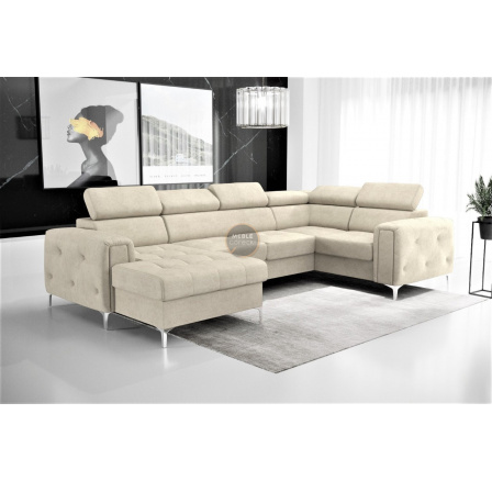 Rohová sedací souprava ORION MAX III s funkcí spaní 165x320x185 cm - béžová, pravá Rohová sedací souprava ORION MAX III s funkcí spaní 165x320x185 cm - béžová, pravá