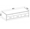 Tv komoda Karima 3S, dub artisan/černá