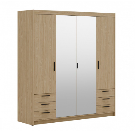 Skříň Enja 4D6S se zrcadlem dub olejovaný