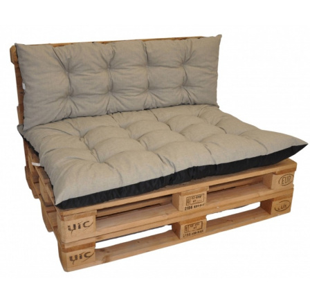 Polstry na paletový nábytek sada Basic - látka tmavě béžový melír Polstry na paletový nábytek sada Basic - látka tmavě béžový melír