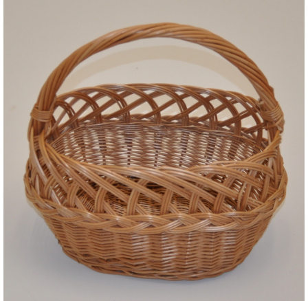 Koš vrbový nákupní oválný jednobarevný Koš vrbový nákupní oválný jednobarevný