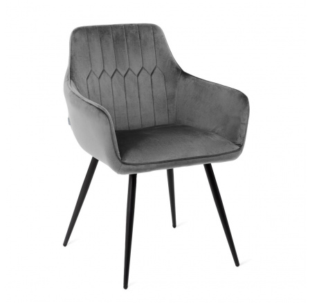 Židle ETIENNE velur šedá 56x61x86 cm ALL 847320