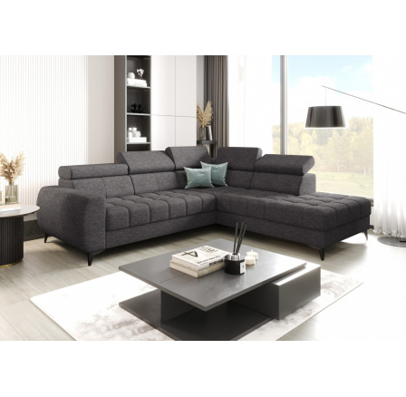 Rohová sedací souprava PORTO 225X255 cm - šedá , pravá Rohová sedací souprava PORTO 225X255 cm - šedá , pravá