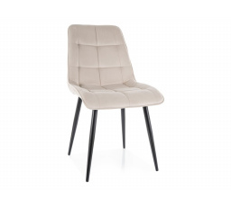 Jídelní židle CHIC VELVET, Světle Béžový Bluvel 30/Černá