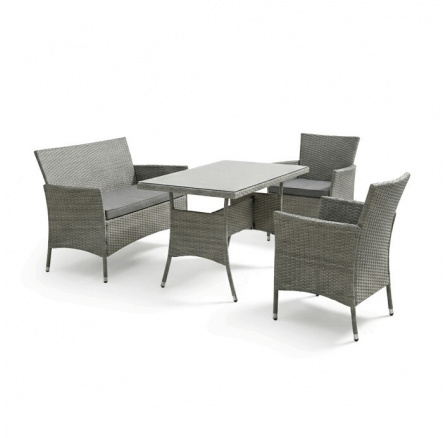 Zahradní sestava 100x60x69cm, polyratan, šedá, AZS-A1442 GREY