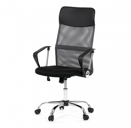 Kancelářská židle, houpací mechanismus, šedá síťovina, KA-E305 GREY