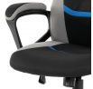 Herní židle, houpací mechanismus, černá látka, KA-L611 BLUE