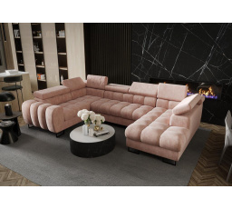 Rohová sedací souprava ASPEN MAX II 195x350x170 cm - levá, růžová