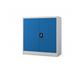 Malá uzamykatelná skříňka BEATA, 900 x 930 x 400 mm, šedo-modrá