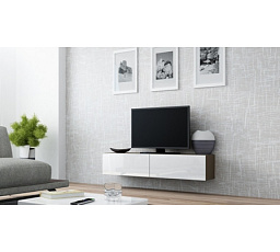 TV komoda VIGO 140, latte / bílý lesk