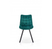 Jídelní židle K332 VELVET, Tyrkysový Bluvel 85/Černá