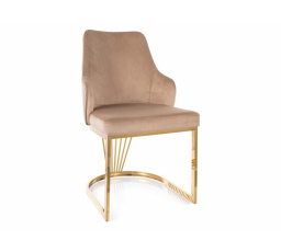 Jídelní židle ALURE VELVET, Béžový Bluvel 25/Zlatá