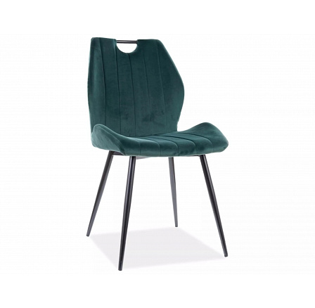 Jídelní židle ARCO VELVET, zelený Bluvel 78/černý mat