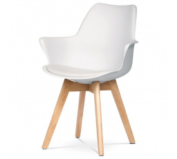 Jídelní židle, bílá, plast, CT-771 WT